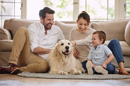 family in pest free home